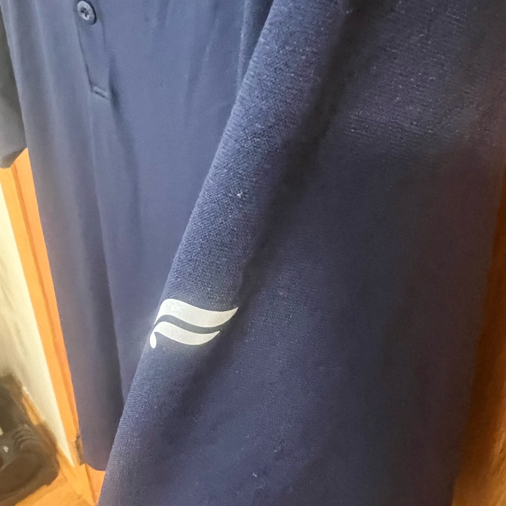 Fabletics Men's Navy Performance Polo - Picture 4 of 5
